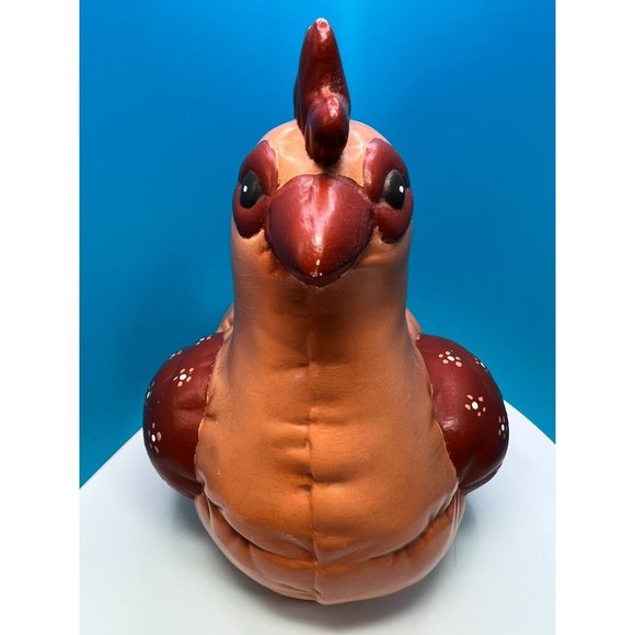 Kimple Mold Hand Painted Chicken Vintage 1987 Signed 8" x 8" Decor Ceramic Gift - Picture 2 of 9